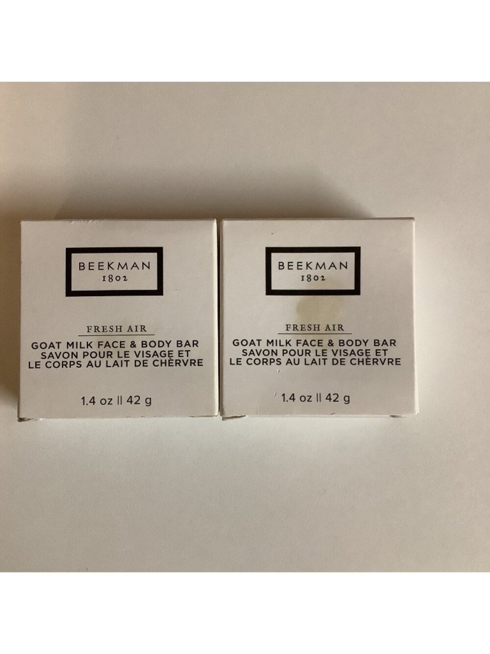 Beekman 1802 Fresh Air Goat Milk Soap 1.4oz Face Body Bars Travel, Bundle Of 2